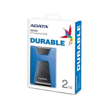 ADATA 2.5&quot; HDD USB 3.1 2TB HD650 ütésálló, Kék
