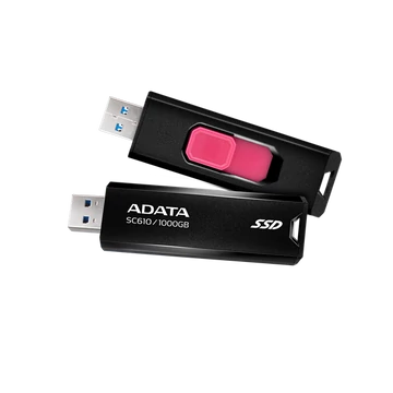ADATA SSD Külső USB 3.2 1TB SC610, Fekete/Piros
