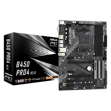 ASROCK Alaplap AM4 B450 PRO4 R2.0 AMD B450, ATX