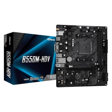 ASROCK Alaplap AM4 B550M-HDV AMD B550, mATX