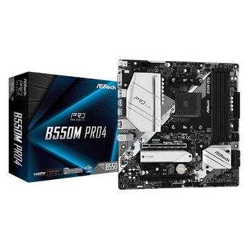 ASROCK Alaplap AM4 B550M PRO4 AMD B550, mATX