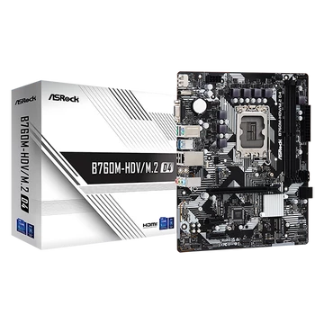 ASROCK Alaplap S1700 B760M-HDV/M.2 D4 INTEL B760, mATX