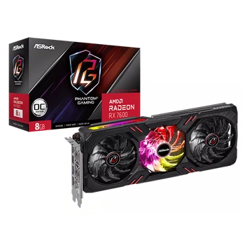 ASROCK Videokártya PCI-Ex16x AMD RX 7600 PHANTOM GAMING 8GB DDR6 OC