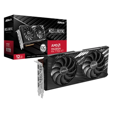 ASROCK Videokártya PCI-Ex16x AMD RX 7700 XT CHALLENGER 12GB DDR6 OC