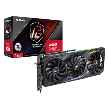 ASROCK Videokártya PCI-Ex16x AMD RX 7800 XT PHANTOM GAMING 16GB DDR6 OC