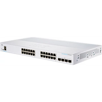 CISCO Switch 24x10000Mbps + 4x10000Mbps SFP+ Kombó, Rackes, Fémházas, Menedzselhető - CBS350-24XT-EU