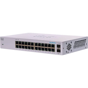 CISCO Switch 24x1000Mbps + 2x1000Mbps SFP, Fémházas, Rackes - CBS110-24T-EU