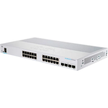 CISCO Switch 24x1000Mbps (POE+) + 4x1000Mbps SFP, Menedzselhető, Fémházas, Rackes - CBS250-24PP-4G-EU