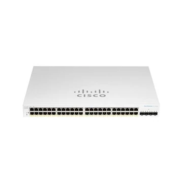CISCO Switch 48x1000Mbps + 4x10000Mbps SFP+, Menedzselhető, Fémházas, Rackes - CBS220-48T-4X-EU