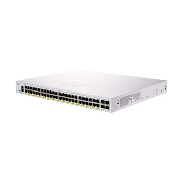 CISCO Switch 48x1000Mbps + 4x1000Mbps SFP, Fémházas, Rackes, Menedzselhető - CBS350-48T-4G-EU