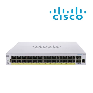 CISCO Switch 48x1000Mbps (POE+) + 4x10000Mbps SFP+, Fémházas, Rackes, Menedzselhető - CBS350-48P-4X-EU