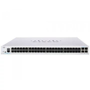 CISCO Switch 48x1000Mbps (POE) + 4x1000Mbps SFP, Menedzselhető, Fémházas, Rackes - CBS220-48P-4G-EU
