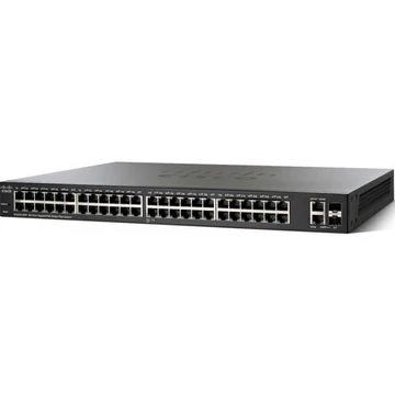 CISCO Switch 48x1000Mbps (POE+) + 2x1000Mbps SFP Kombó, Fémházas, Rackes, Menedzselhető - SG220-50P-K9-EU