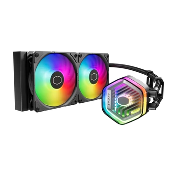 COOLER MASTER CPU hűtő MASTERLIQUID 240 ATMOS (vízhűtés), 2 Ventilátoros, ARGB Gen2, fekete