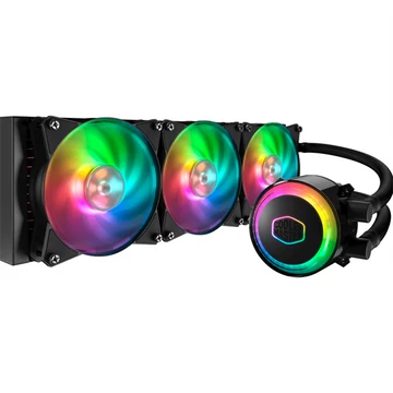 COOLER MASTER CPU hűtő MASTERLIQUID ML360 MIRROR TR4 EDITION (vízhűtés), AMD TR4 támogatással, fekete