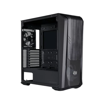 COOLER MASTER Ház, MASTERBOX 500, 2db Ventilátorral, Tápegység nélkül, Edzett üveg, fekete