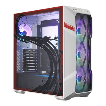 COOLER MASTER Ház Midi ATX MasterBox TD500 MESH V2 RYU, 4db ARGB Ventilátorral, Tápegység nélkül, Edzett Üveg, fehér
