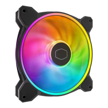 COOLER MASTER Rendszerhűtő Ventilátor MASTERFAN MF140 HALO2, ARGB Gen2, 14cm, fekete