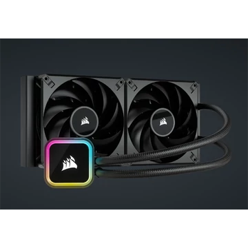 CORSAIR CPU hűtő iCUE H115i RGB ELITE (vízhűtés), 2 Ventilátoros, LGA1700 támogatással, fekete