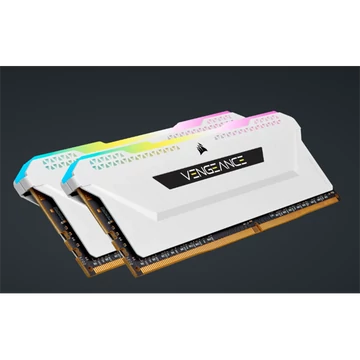 CORSAIR Memória VENGEANCE RGB PRO DDR4 16GB 3600MHz C18 SL (Kit of 2), fehér