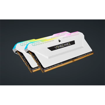 CORSAIR Memória VENGEANCE RGB PRO DDR4 32GB 3200MHz C16 SL (Kit of 2), fehér