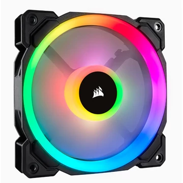 CORSAIR Rendszerhűtő Ventilátor, LL120 RGB LED, 12cm, fekete