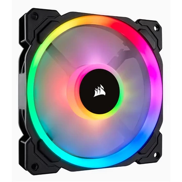 CORSAIR Rendszerhűtő Ventilátor, LL140 RGB, 14cm, fekete