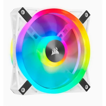 CORSAIR Rendszerhűtő Ventilátor, iCUE QL120 RGB, 12cm, fehér