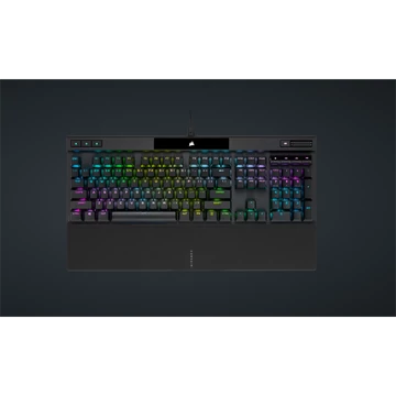 CORSAIR Vezetékes Billentyűzet Gaming, K70 RGB PRO, Mechanikus, CHERRY MX Red switch, Alumínium keret, US, szürke