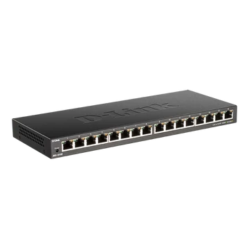 D-LINK Switch 16x1000Mbps Fémházas Asztali, DGS-1016S/E