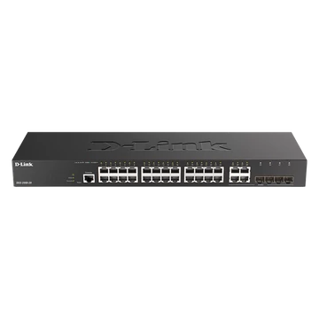 D-LINK Switch 24x1000Mbps + 4xGigabit SFP kombó Fémházas, Menedzselhető, DGS-2000-28