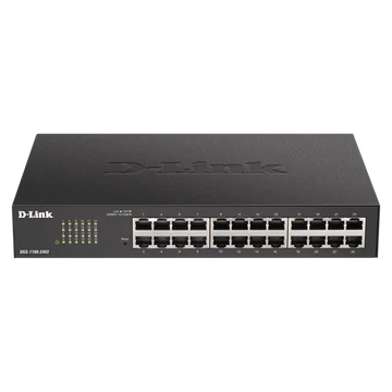 D-LINK Switch 24x1000Mbps Fémházas Menedzselhető Rackes, DGS-1100-24V2/E