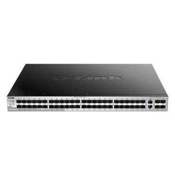 D-LINK Switch 48x1000Mbps + 2xGigabit + 4xGigabit SFP+ Fémházas, Menedzselhető, DGS-3130-54TS/E