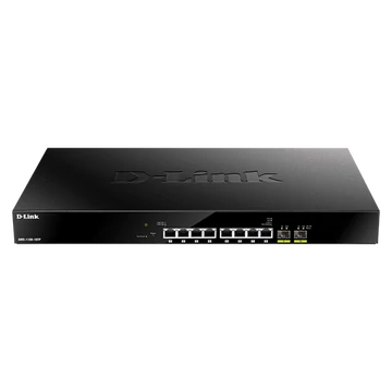 D-LINK Switch 8x2.5Gbps(8xPOE) + 2xGigabit SFP+, Menedzselhető, DMS-1100-10TP