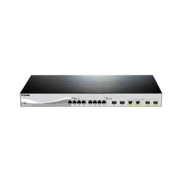 D-LINK Switch 12x10Gbps + 2xGigabit SFP+ 2xGigabit kombó SFP+ 1 konzol port Menedzselhető Rackes, DXS-1210-16TC/E