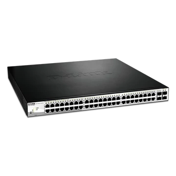 D-LINK Switch 48x1000Mbps (48xPOE) + 4xGigabit kombó SFP Menedzselhető Rackes, DGS-1210-52MP/E