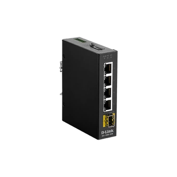 D-LINK Switch Ipari 4x1000Mbps + 1xSFP Fémházas, DIS-100G-5SW