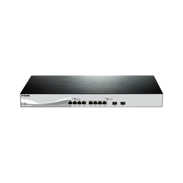 D-LINK Switch 8x1000Mbps kombó + 2xGigabit SFP+ Menedzselhető Rackes, DXS-1210-10TS/E