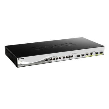 D-LINK Switch 8x1000Mbps kombó + 2xGigabit SFP+ 2xGigabit SFP+ kombó Menedzselhető Rackes, DXS-1210-12TC/E