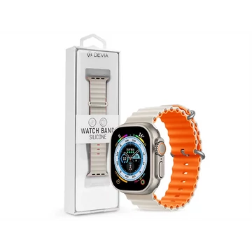 DEVIA APPLE WATCH SZILIKON SPORT SZÍJ - DELUXE SERIES SPORT6 SILICONE TWO-TONE WATCH BAND - 42/44/45/49 MM - STARLIGHT/O