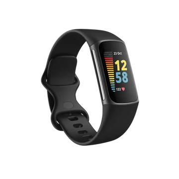 FITBIT Charge 5 Aktivitásmérő fitnesz karkötő (Black / Graphite Stainless Steel)