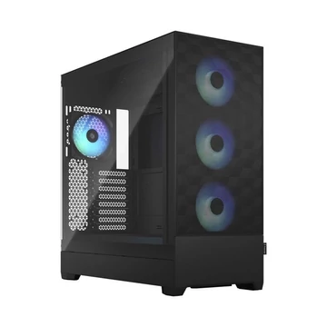 FRACTAL DESIGN Ház Midi ATX Pop XL Air RGB TG Clear Tápegység nélkül, Fekete Üvegfalú