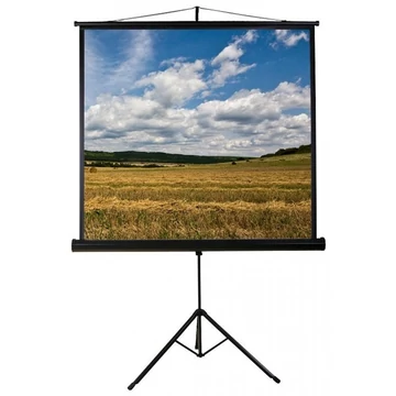 FUNSCREEN 100&quot; (1:1) manuális hordozható vetítővászon (Tripod, Méret: 180x180 cm, Látható méret: 176x176 cm)