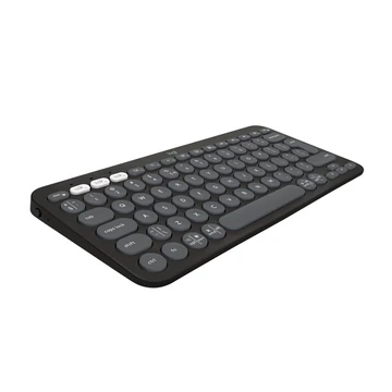LOGITECH Billentyűzet - Pebble Keys 2 K380s Vezeték Nélküli &amp; Bluetooth Grafitszürke, US