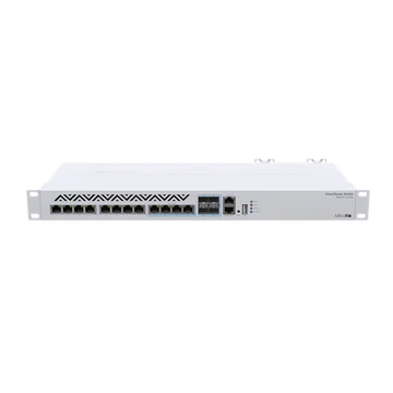 MIKROTIK Cloud Router Switch 1x100Mbps + 8x10Gbps + 4x10Gbps Combo SFP+, Redundáns, Rackes - CRS312-4C+8XG-RM