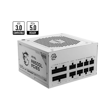 MSI Tápegység 850W 80+ Gold moduláris, Gen 5.0, fehér
