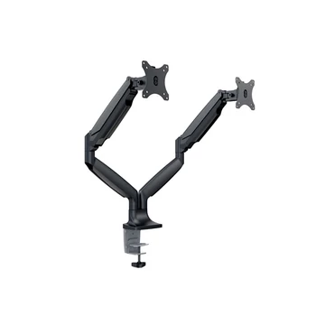 MULTIBRACKETS 2 karos asztali konzol, M Deskmount Gas Spring Dual Black (15-30&quot;, max.VESA: 100x100 mm, 9 kg)