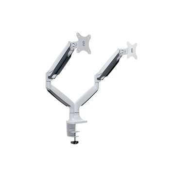 MULTIBRACKETS 2 karos asztali konzol, M Deskmount Gas Spring Dual White (15-27&quot;, max.VESA: 100x100 mm, 9 kg)