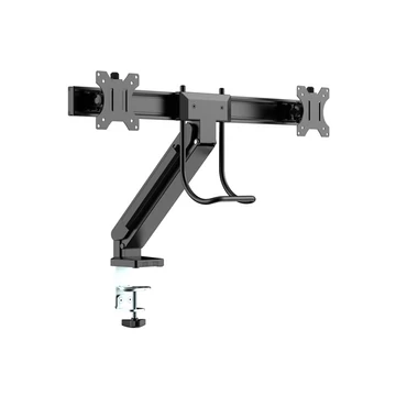 MULTIBRACKETS Asztali konzol (2 képernyős), M Deskmount Slim Basic Dual (17-27&quot;, max.VESA: 200x200 mm, 6 kg)