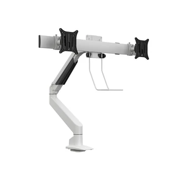 MULTIBRACKETS Gas Lift asztali konzol (2 képernyős rögzítőkar), M VESA Gas Lift Arm Single White w. Duo Crossbar (15-28&quot;